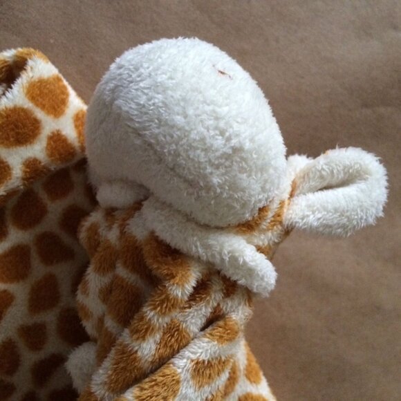 Angel Dear Brown Giraffe Plush Baby Security Blanket Eyes Closed Soft Toy Lovey - Picture 6 of 12